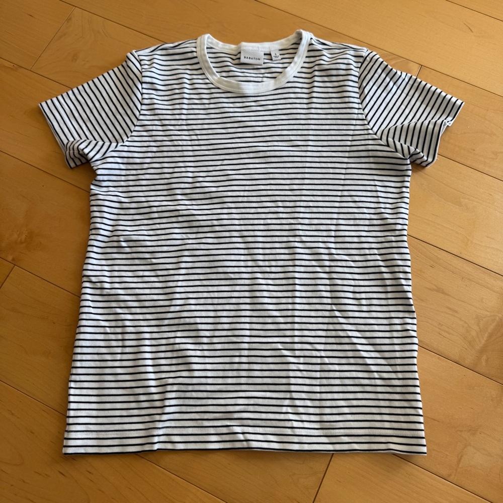 Babaton striped tee size small